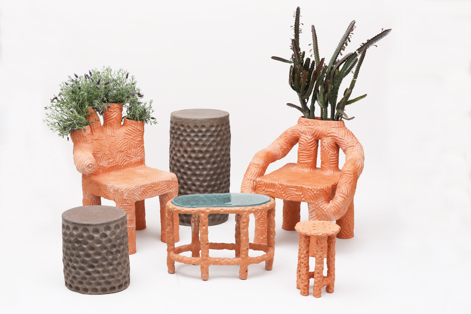 Fetish Light Terracotta Furniture by Chris Wolston