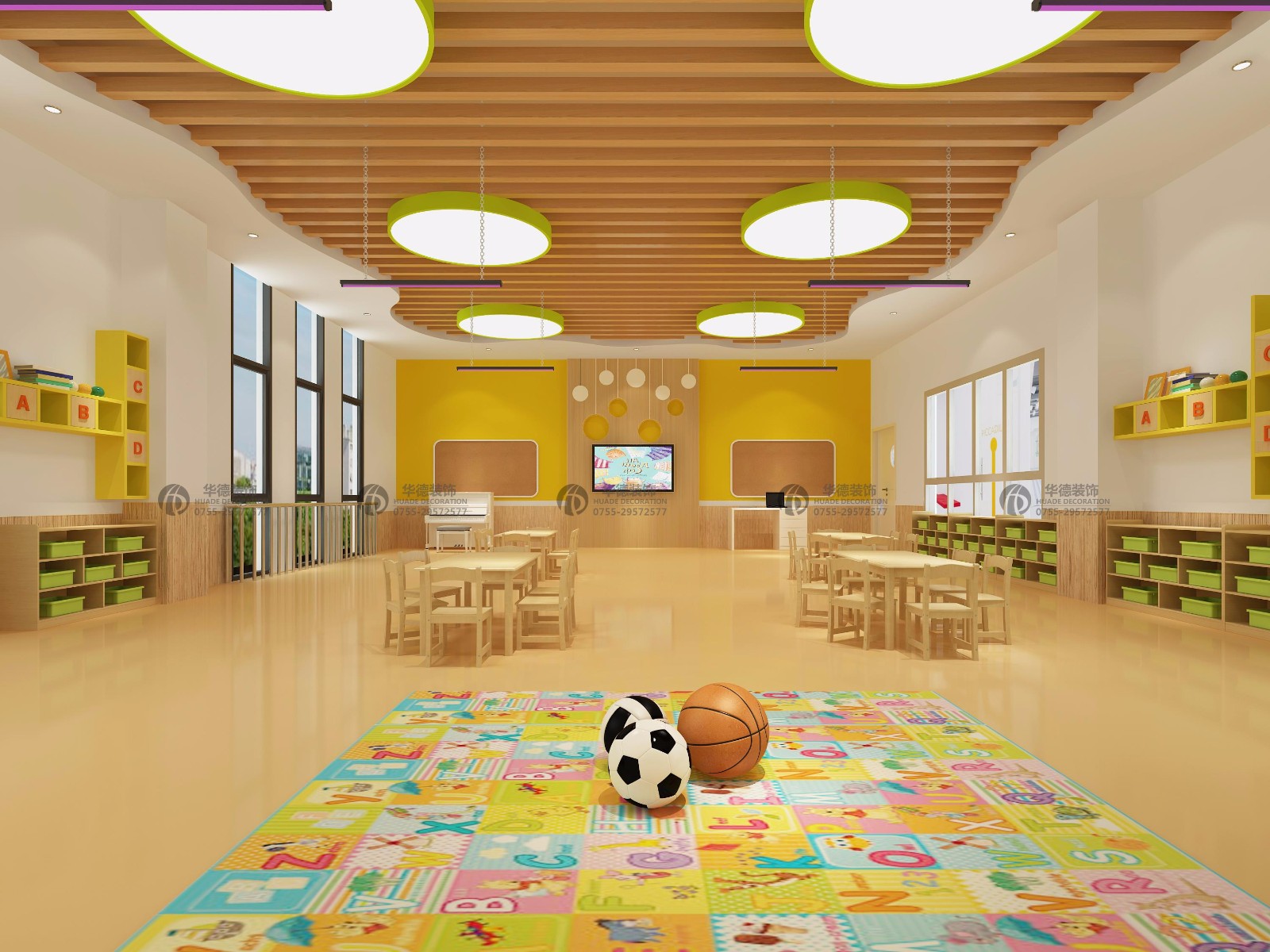 深圳高端幼儿园设计装修色彩搭配_华德装饰设计